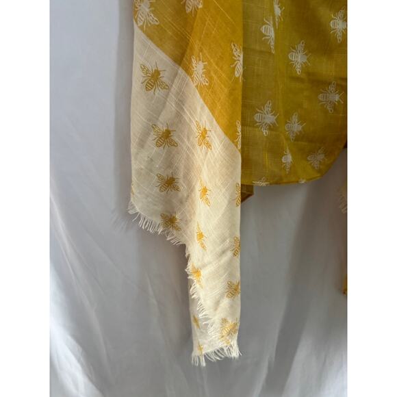 Yellow & Cream Bee Print Scarf - Picture 6 of 10